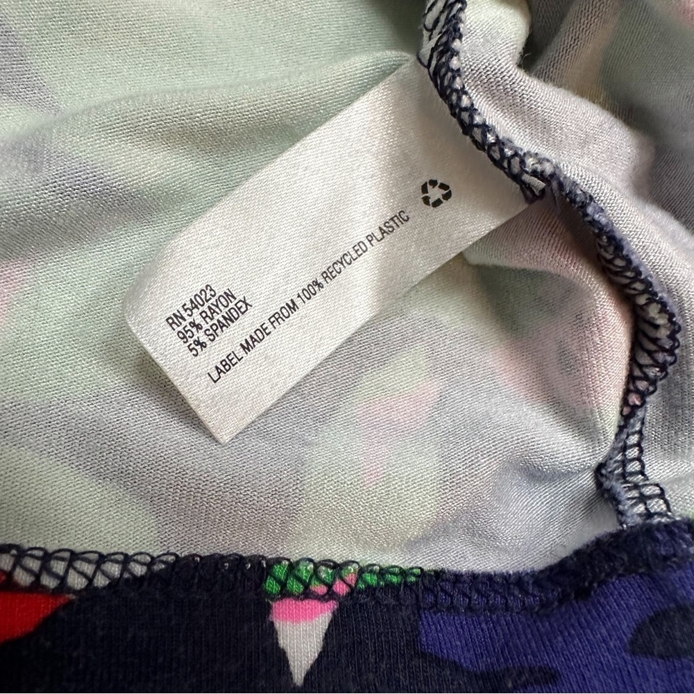 GAP colorful green navy pink soft and stretchy dress, XS. - Picture 4 of 8